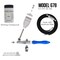 Single-Action Gravity Feed Etching & Abrasive G78 Airbrush Kit with High Performance Airbrush Air Compressor with Air Storage Tank